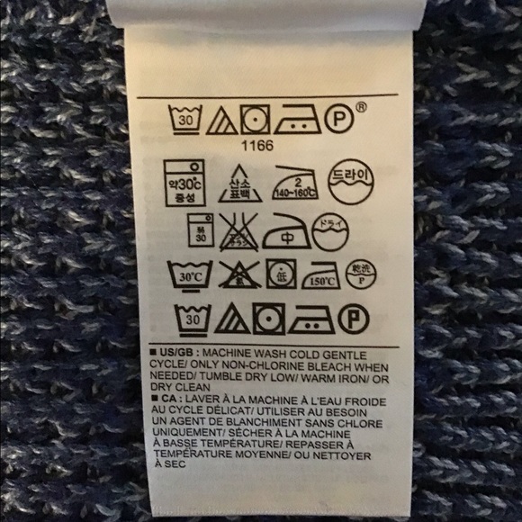 NWT GAP CHUNKY BLUE MARLED KNIT THICK CARDIGAN - PERFECT FOR SPRING! - Picture 7 of 8